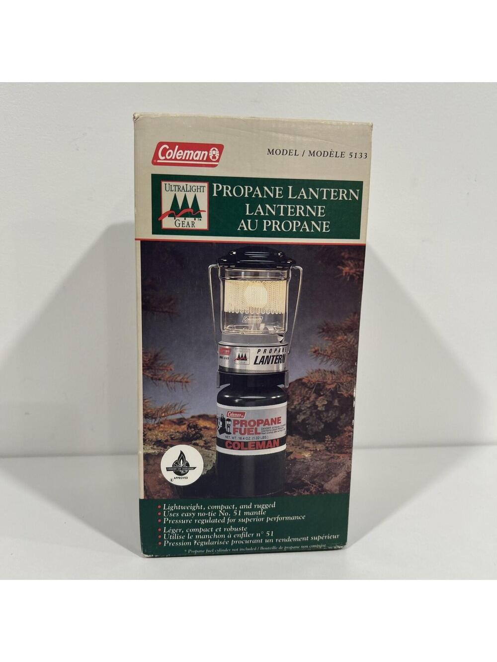 Coleman Electronic Ignition Propane Lantern Camping Outdoor Light Vintage
